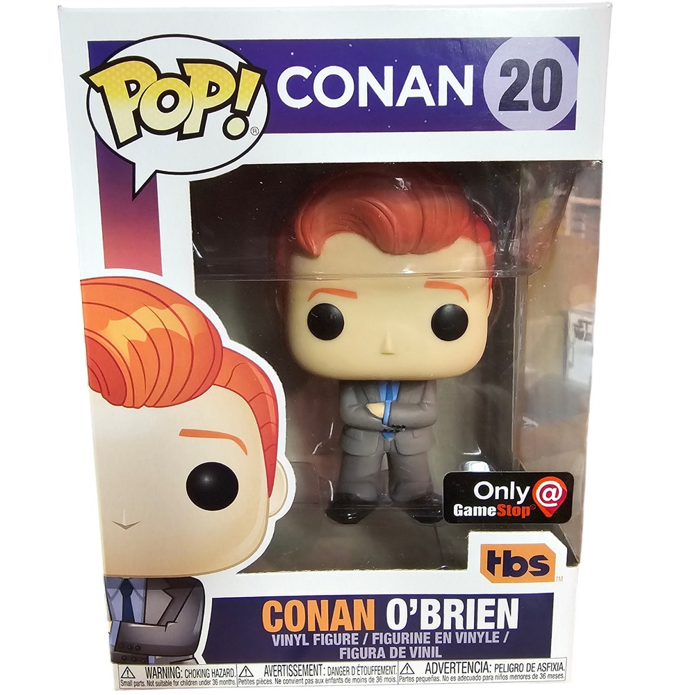 Funko Pop Conan O'Brien 20 GameStop Exclusive TBS Vinyl Figure Suit Grey